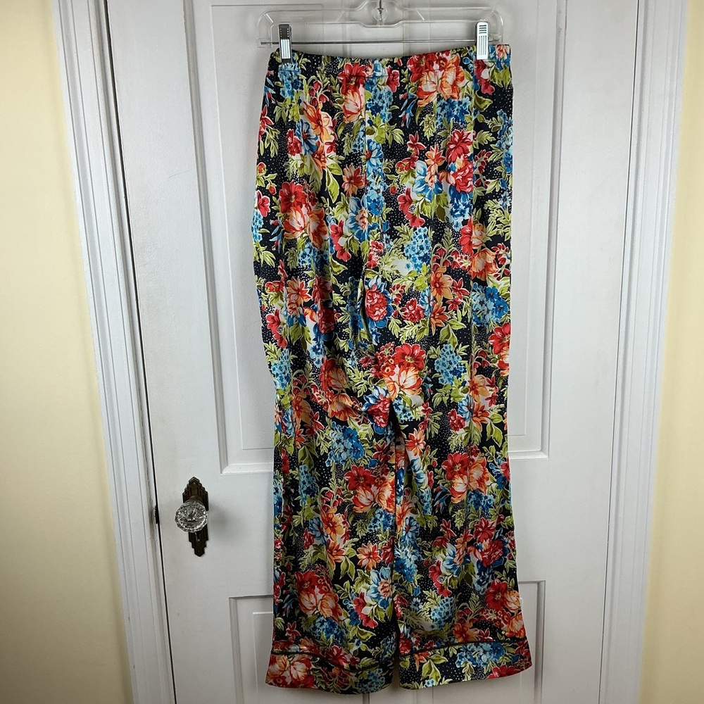 Bare Necessities Floral Silky Pajama Pants Colorful Boho - Picture 3 of 6